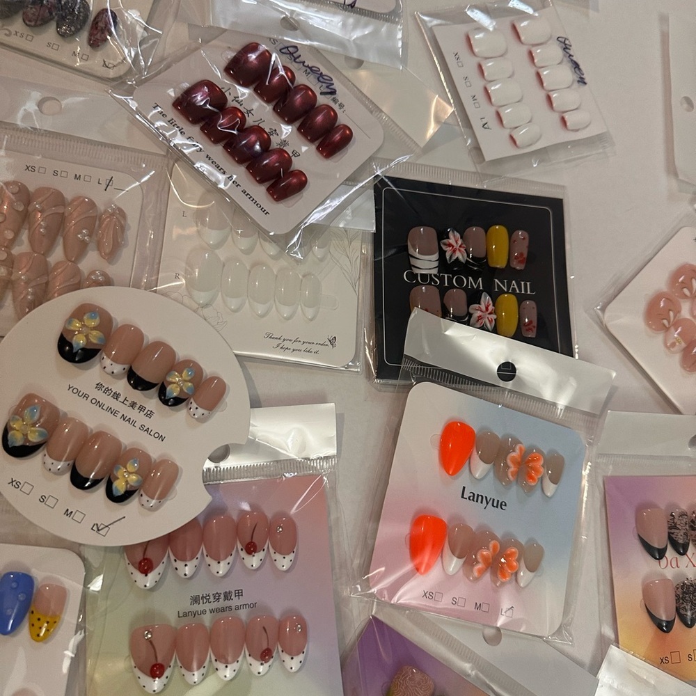 Handmade press on nails size M and L - Picture 5 of 14